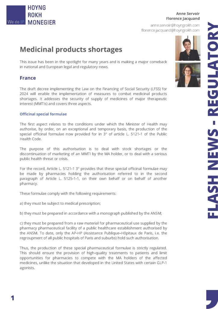 Newsletter Regulatory Anne Servoir